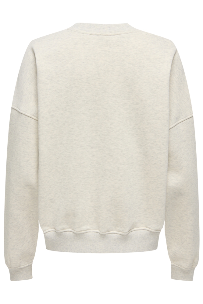 JDYMESA L/S O-NECK EMB SWEAT JRS NO 15370526 OATMEAL/CHAMPS CAB